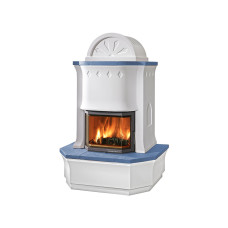 H+S Kamin Adelboden 181 blau Bogenaufsatz =