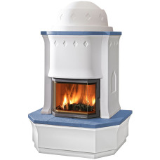 H+S Kamin Adelboden 181 blau Kuppelaufsatz =