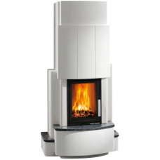 Kaminbausatz ELSASS-II Steinsims Ruivina, Kamineinsatz ESPRIT-IV 185.16 schwarz =