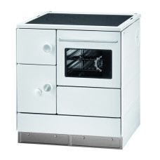 Herd HA 75.5-A weiß, Backrohr und Rauchrohranschluss rechts, Stahlplatte lackiert