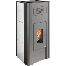 Pelletofen PALLAZZA 532.08-C Keramik lackweiss, Grundfarbe anthrazit
