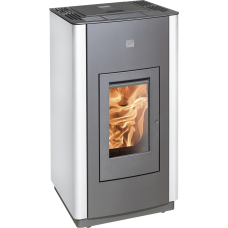 Pelletofen PELLETTO IV 419.08 Grundefarbe perl-anthrazit/weiß (17kg Tankinhalt)