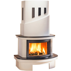 Kaminbausatz COLMAR Steinsims schiefer, Kamineinsatz EXQUISIT 182.18 =