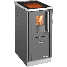 Herd HSD 40.5 SF-C, Grundfarbe anthrazit Email, mit Sichtfenster, Sockel Edelstahl, Glaskeramikplatte =