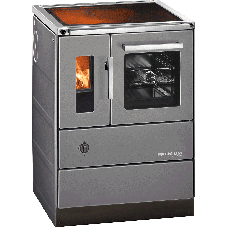 Herd HSD 60.5-C-SF anthrazit mit Sichtfenster, Glaskeramikfeld, Backrohr und Rauchrohranschluss rechts =