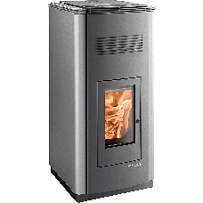 Pelletofen PELLETTO III 434.08 Grundfarbe perl-anthrazit/perl-grau (32 kg Tankinhalt)