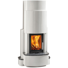 Kaminbausatz RHONE-II Steinsims Ruivina, Kamineinsatz ESPRIT-IV 185.16 schwarz =