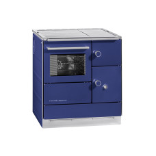 Herd DH 75 blau, Backrohr und Rauchrohranschluss links