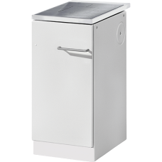 Herd HA 40.6-A weiß, Herdrahmen weiß, Stahlkochplatte