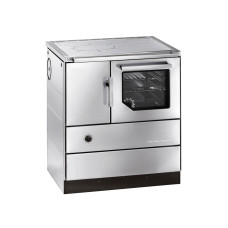 Herd HSD 75.5 Edelstahl, Stahlkochplatte, Backrohr und Rauchrohranschluss rechts =