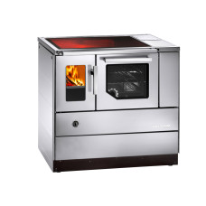 Herd HSD 90.5-C-SF Edelstahl mit Sichtfenster, Glaskeramikfeld, Backrohr und Rauchrohranschluss rech