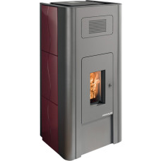 Pelletofen PALLAZZA 532.08-C Keramik kaminrot, Grundfarbe anthrazit