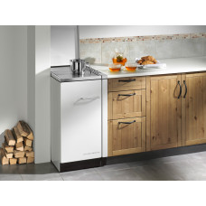 Herd HSZ 40.4 weiß, Stahlkochplatte, Abdeckhaube weiß