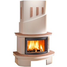 Kaminbausatz COLMAR Steinsims cotto, Kamineinsatz EXQUISIT 182.18 =