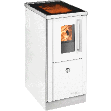 Herd HSD 40.5 SF-C, Grundfarbe weiss Email, mit Sichtfenster Sockel Edelstahl, Glaskeramikplatte =