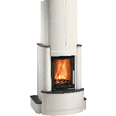 Kaminbausatz ROMA-II Steinsims Ruivina, Kamineinsatz ESPRIT-IV 185.16 schwarz =