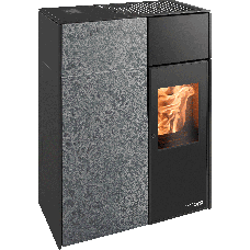 Poêle à granulés HSP 8 CATANIA-II 444.08-ST, perle noir / Pierre Stéatite antique