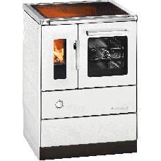 Herd HSD 60.5-C-SF weiß mit Sichtfenster, Glaskeramikfeld, Backrohr und Rauchrohranschluss rechts =